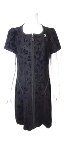 2025AW⭐️スーパービューティー⭐️フロッキープリント　半袖ワンピース　44