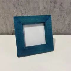 ミニ額　フォトフレーム ハンドメイド　S　ターコイズ　ブルー　新品未使用