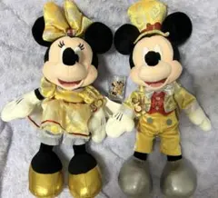 ディズニー30周年ザ•ハピネスオブイヤー　ミッキーミニーマウスぬいぐるみとグラス