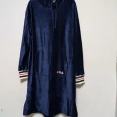 FILA ベロア薄手 ロングパーカー ネイビー 원피스 週末値下げ