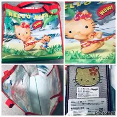 当時物 激レア❣️ハローキティ 日焼けキティ ビーチバッグと畳縁の小物入れ(新品)