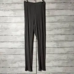 イッセイミヤケ プリーツプリーズ スキニーパンツ ストレート 黒