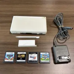 【動作確認済】 ニンテンドーDS Lite 本体 ホワイト ソフト4本 充電器付