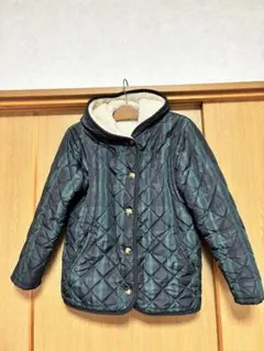 ダークグリーン キルティングジャケット M