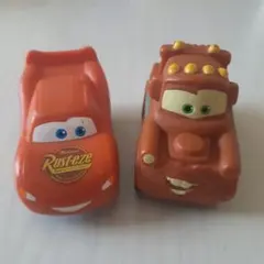 ライトニング・マックィーンとメーターミニカーセット　プラスチック製
