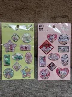 即日発送！ウォーターシール　ディズニー　ピーターパン＆101匹わんちゃん