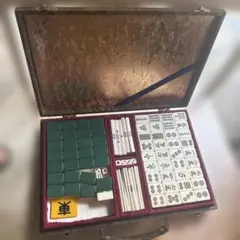 希少】麻雀牌 牛骨製 背竹牌 手彫り 昭和レトロ 骨牌 アンティーク 骨
