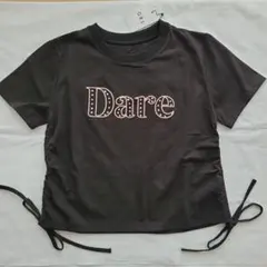 GRL サイドドロストロゴTシャツ ブラック フリーサイズ