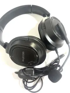 ELECOM HS-HP30TBKゲーミングヘッドセット美品 有線 折りたたみ式