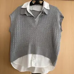 Mystrada/マイストラーダ/シャツドッキングニット Mサイズのサムネイル