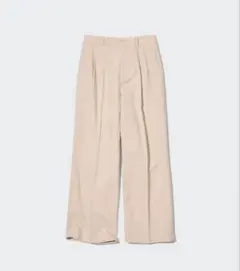 ユニクロ　リネンブレンドタックワイドパンツ　新品未使用