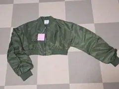 クロップドジャケット MA-1 ブルゾン レディース フリーサイズ