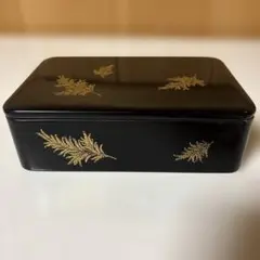 漆器文箱 黒地 植物模様 - メルカリ
