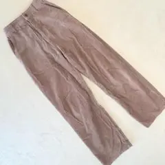 コルザ コーデュロイパンツ ストレート 無地 ブラウン レディース ボトムス M