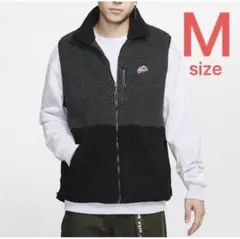 【M】ナイキ NIKE ボアベスト グレー／ブラック
