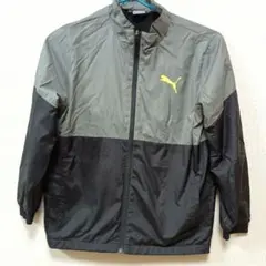 PUMA ウィンドブレーカー グレー ブラック140サイズ