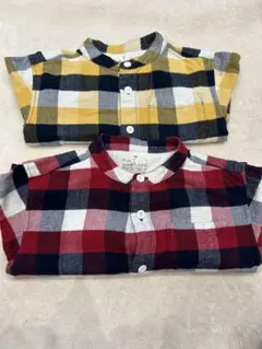無印良品　チェック柄シャツ 80サイズ 、90センチセット