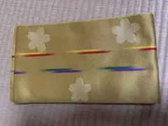金色 桜模様 半幅帯