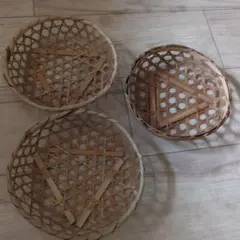 竹製バスケット3点セット 竹細工