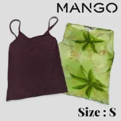 MANGO MNG キャミソール ダークブラウン Sサイズのサムネイル