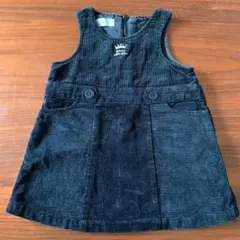 ポンポネット　黒　ジャンパースカート ワンピース　80