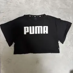 PUMA クロップドTシャツ 黒 ショート丈