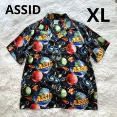 ASSID アロハシャツ XL 宇宙柄 惑星 柄開襟シャツ ストリート ゆるだぼ