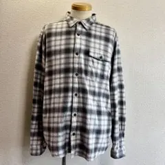 稀少 好配色 パタゴニア フランネルシャツ L グレー系 オンブレ チェック