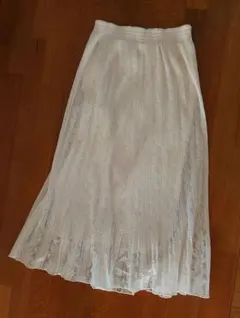 アイボリー レース フレアスカート