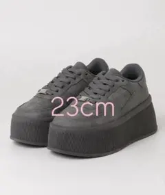 厚底スニーカー23cm　グレーのサムネイル
