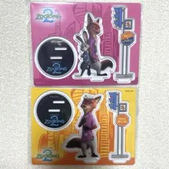 【即購入可】ズートピア2 Happyくじ ニック ジュディ アクリルスタンド