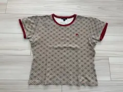 バーバリー　tシャツ ノバチェック ベージュ ホースロゴ L