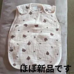 保育士監修★100%コットンガーゼスリーパー★6層おくるみ★0〜3才★クマ柄