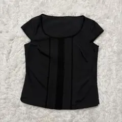 ROPE ロペ 半袖Tシャツ M コットン 綿 花柄 パフスリーブ ジュンのサムネイル