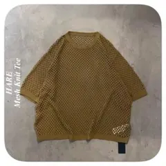ハレ HARE オーバーサイズ メッシュ ニット Tシャツ プルオーバー
