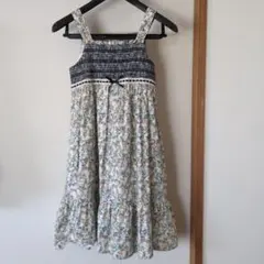 【美品】組曲 KUMIKYOKU キッズ 花柄 ノースリーブ ワンピTM140