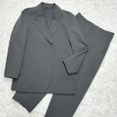 【美品】ユニクロ スーツ セットアップ パンツ ダークグリーン Lサイズ