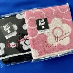 MARY QUANT タオルハンカチ 25×25cm 抗菌防臭加工 2枚セット