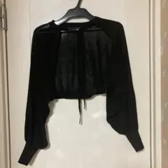 Heather ラメボレロカーディガン ブラック　Fサイズ