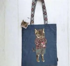 新品　ナタリーレテ　レクタングル トートバッグ　タビーキャット　猫　ねこ　ネコのサムネイル