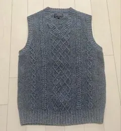 ビームスプラス　ケーブルベスト　コットン