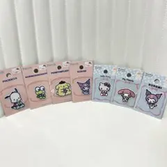 サンリオ ポチャッコ ポムプリ キティ クロミ 刺繍ワッペン シール 7枚セット