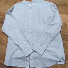 UNIQLO コットンリネンシャツ Lサイズ ホワイトストライプ