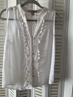 forever21 ホワイト ノースリーブシャツ M