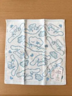 サンリオ シナモロール　抗菌ハンドタオル 水色
