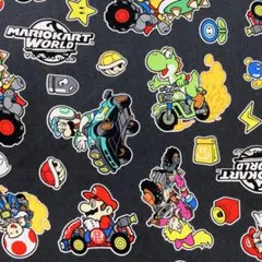 [no.4928]セール☆マリオカートワールド 濃いグレー オックス 生地＊