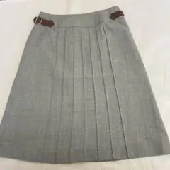 ハムステッド hampstead グレー プリーツスカート バックル付き
