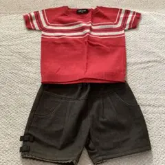 コムサイズム　90 半袖ニット　短パンセット