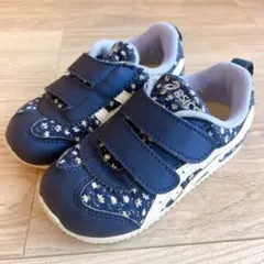 ASICS 花柄 ネイビー スニーカー 15.5cm