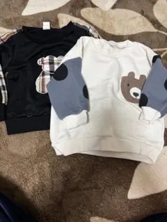 まとめ買い　ベビークマポケット付きトレーナー2点セット　80cm